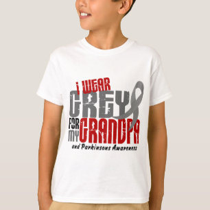 T-shirt La maladie de Parkinsons JE PORTE le GRIS POUR MON