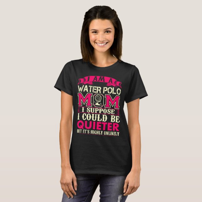 T-shirt La maman de polo d'eau supposent une pièce en t (Devant entier)