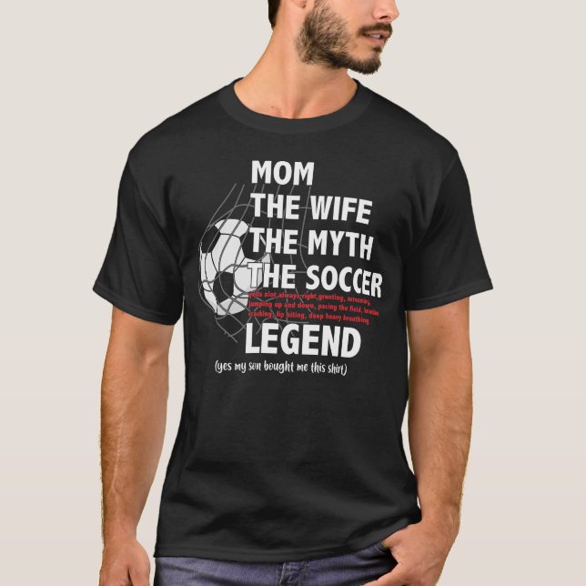 T-shirt la maman soccer légende texto son (Devant)