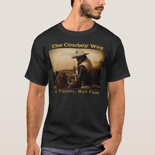 T-shirt La manière de cowboy (Devant)