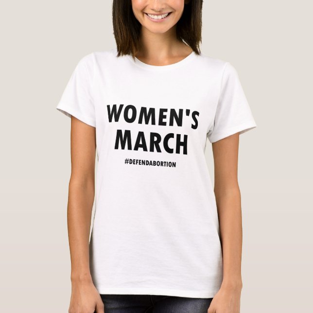 T-shirt La marche des femmes pour défendre les droits à l' (Devant)