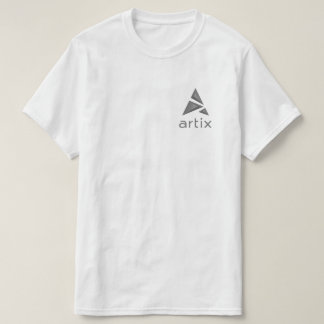 T-shirt La marque à fond gris de logo d'Artix est partie