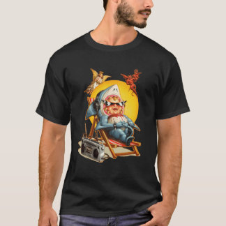 T-shirt la mascotte bébé requin rétro vintage DRAIN BAND f