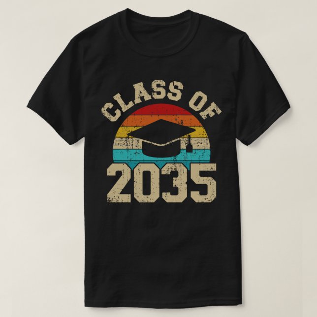 T-shirt La maternelle à la classe de graduation de 2035 gr (Design devant)