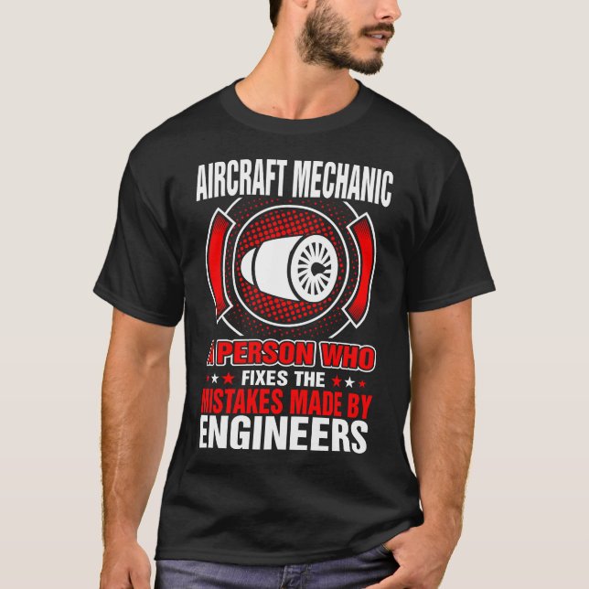 T-shirt La Mécanique Des Aéronefs Compare Les Erreurs Des  (Devant)