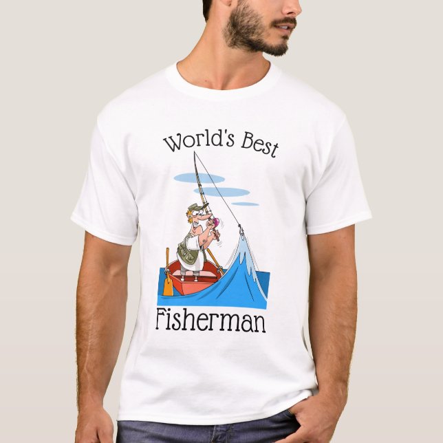 T-shirt La meilleure bande dessinée du pêcheur du monde (Devant)