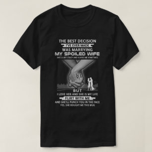 T-shirt La Meilleure Décision Pour Marrer Mon Mari Épouse 