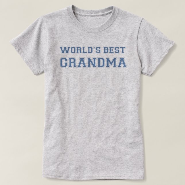 T-shirt La meilleure grand-maman des mondes (Design devant)