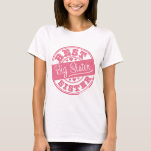 T-shirt La meilleure grande soeur - effet de tampon en