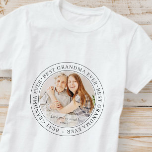 T-shirt La meilleure photo grand-mère jamais moderne clas
