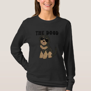 T-shirt La mère Aussiedoodle Dood Chien Doodle noir et fau