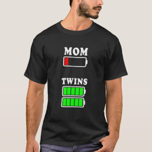 T-shirt La mère de Womens Low Battery Twins