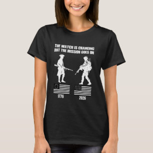 T-shirt La montre change de mission continue 250 ans États