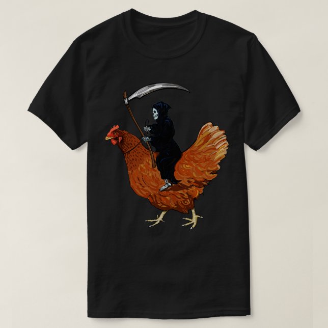 T-shirt La mort est une Broody Hen (Design devant)