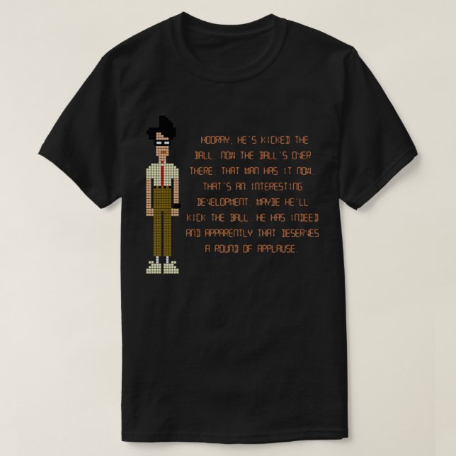 T-shirt La mousse de la foule informatique au football (Design devant)