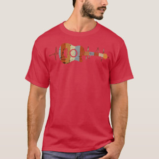 T-shirt La Musique De Guitare Est Mon Coeur Rockstar Guita