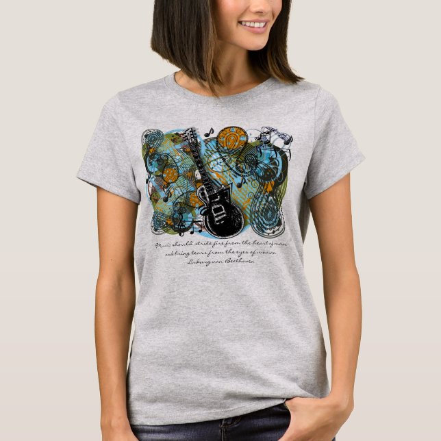 T-shirt La musique devrait mettre le feu aux "citations in (Devant)
