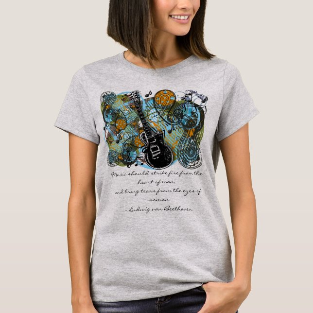 T-shirt La musique doit s'embraser du coeur de l'homme (Devant)