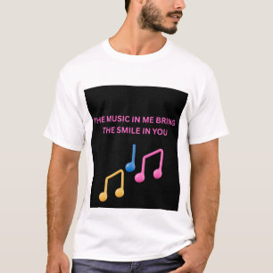 T-shirt La musique en moi apporte le sourire en vous – Mus