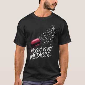T-shirt La musique est ma médecine pour les mélomanes pour