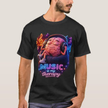 La musique est ma thérapie Néon Graphique Cerveau