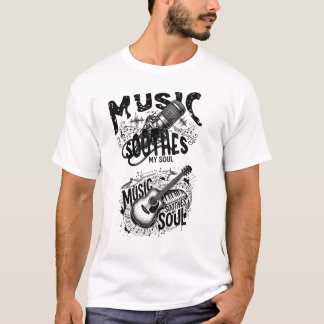 T-shirt La musique est mon âme – Conception pour les amate