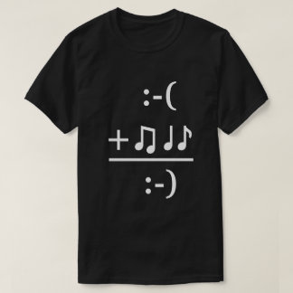 T-shirt La musique me fait la chemise heureuse des textes