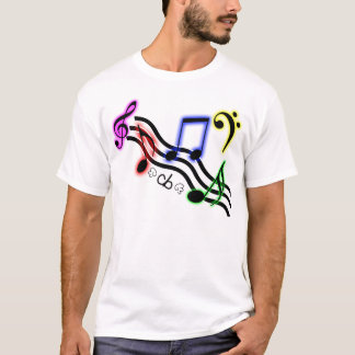 T-shirt La musique note la chemise