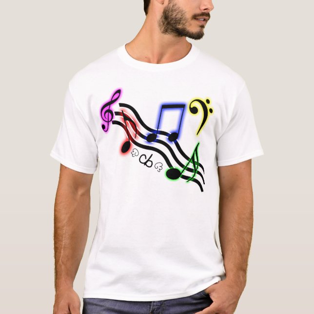T-shirt La musique note la chemise (Devant)