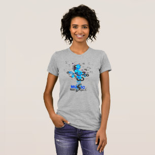 T-shirt La musique nourrit mon âme Mince femmes
