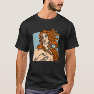 T-shirt La naissance de Vénus Botticelli un italien rouge 