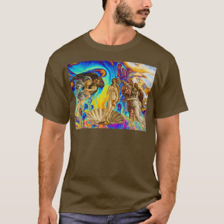 T-shirt La naissance de Vénus psychédélique 2