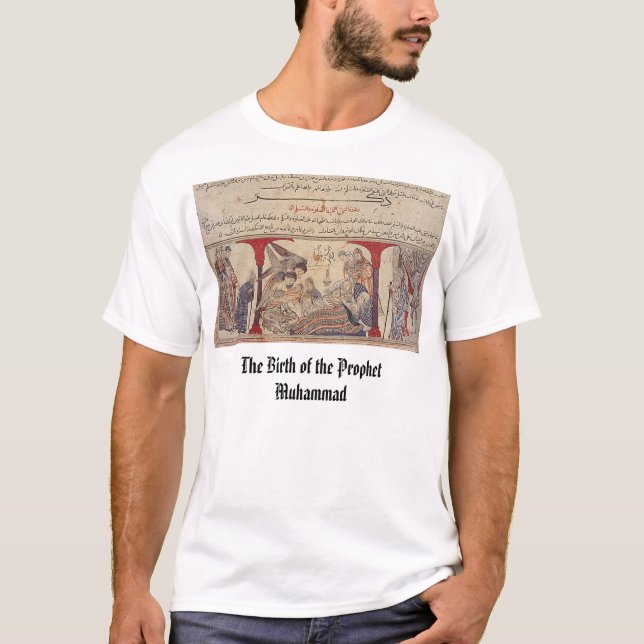 T-shirt La naissance du prophète Muhammad, la naissance (Devant)
