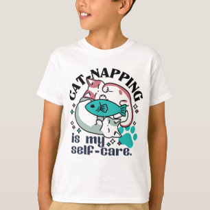 T-shirt La Nappage De Chats Est Mon Soin Personnel : Chats