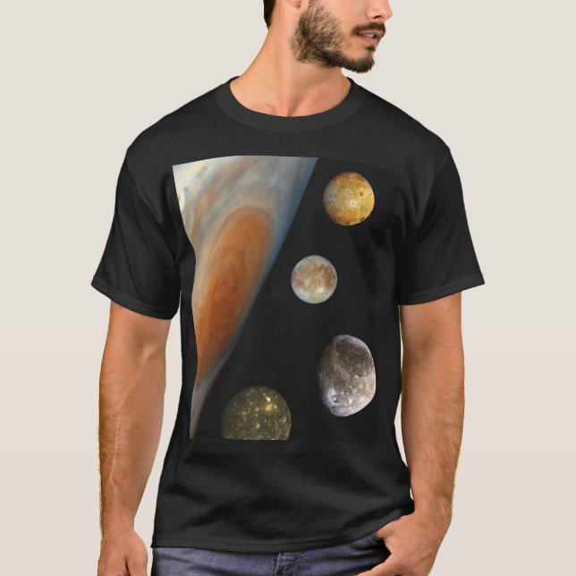 T-shirt La NASA/système jupitérien (Devant)