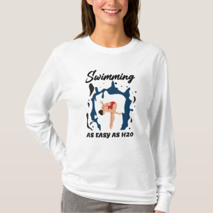 T-shirt La natation aussi facile que H2O - Création de nat