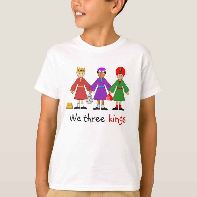 T-shirt La Nativité des enfants — Nous trois rois (Devant)