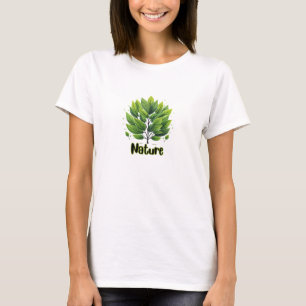 T-shirt La nature des feuilles vertes