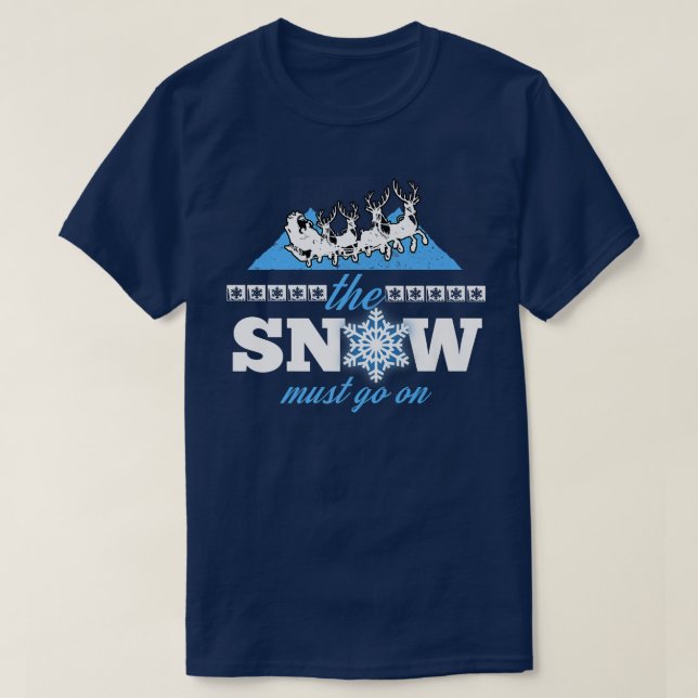 T-shirt La Neige Doit Aller Sur La Neige Environnementalis (Design devant)