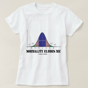 T-shirt La normalité m'élude (l'humour de courbe de Bell)