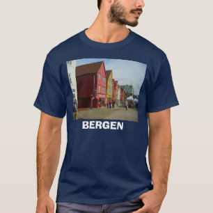T-shirt La Norvège, Bergen, bâtiments peints traditionnels