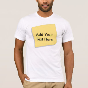 T-shirt La note de post-it ajoutent votre propre texte
