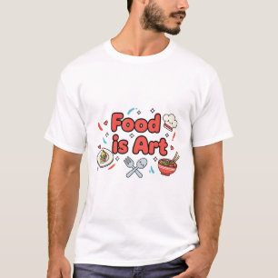 T-shirt La nourriture est de l'art – Joli chef et design c