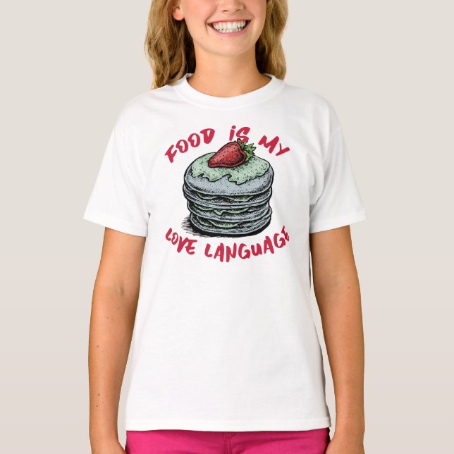 T-shirt La nourriture est ma langue d'amour (Devant)