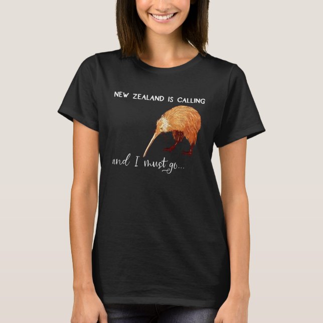 T-shirt La Nouvelle-Zélande appelle et je dois aller la No (Devant)