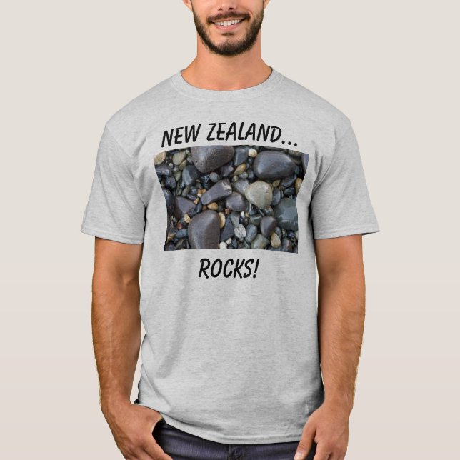 T-shirt La Nouvelle Zélande… Roches ! (Devant)