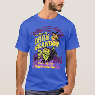 T-shirt La Nuit Des Costumes D'Halloween De Brandon Foncé