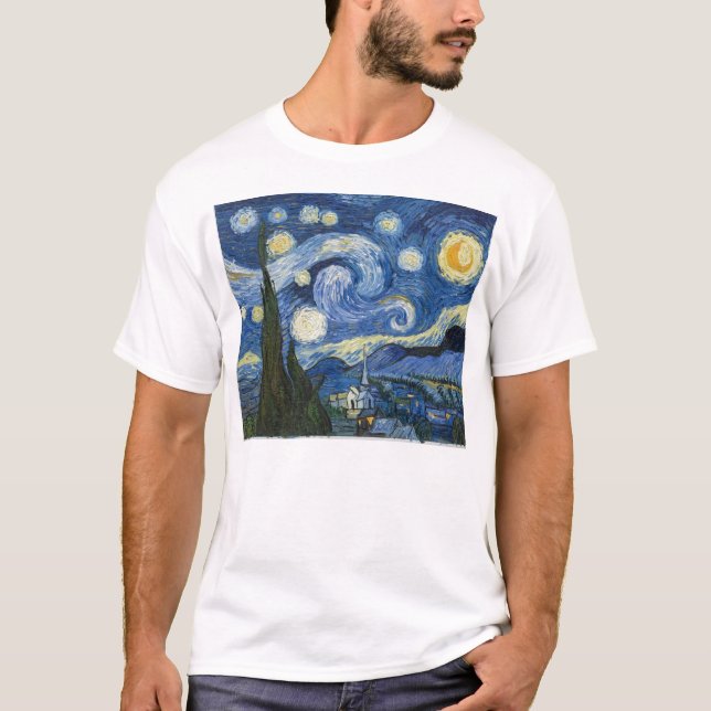 T-shirt La nuit étoilée de Vincent van Gogh (Devant)