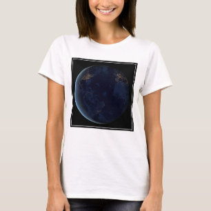 T-shirt La nuit, lumière de la ville terrestre