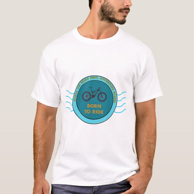 T-shirt Là où la route se termine, l'aventure commence à v (Devant)